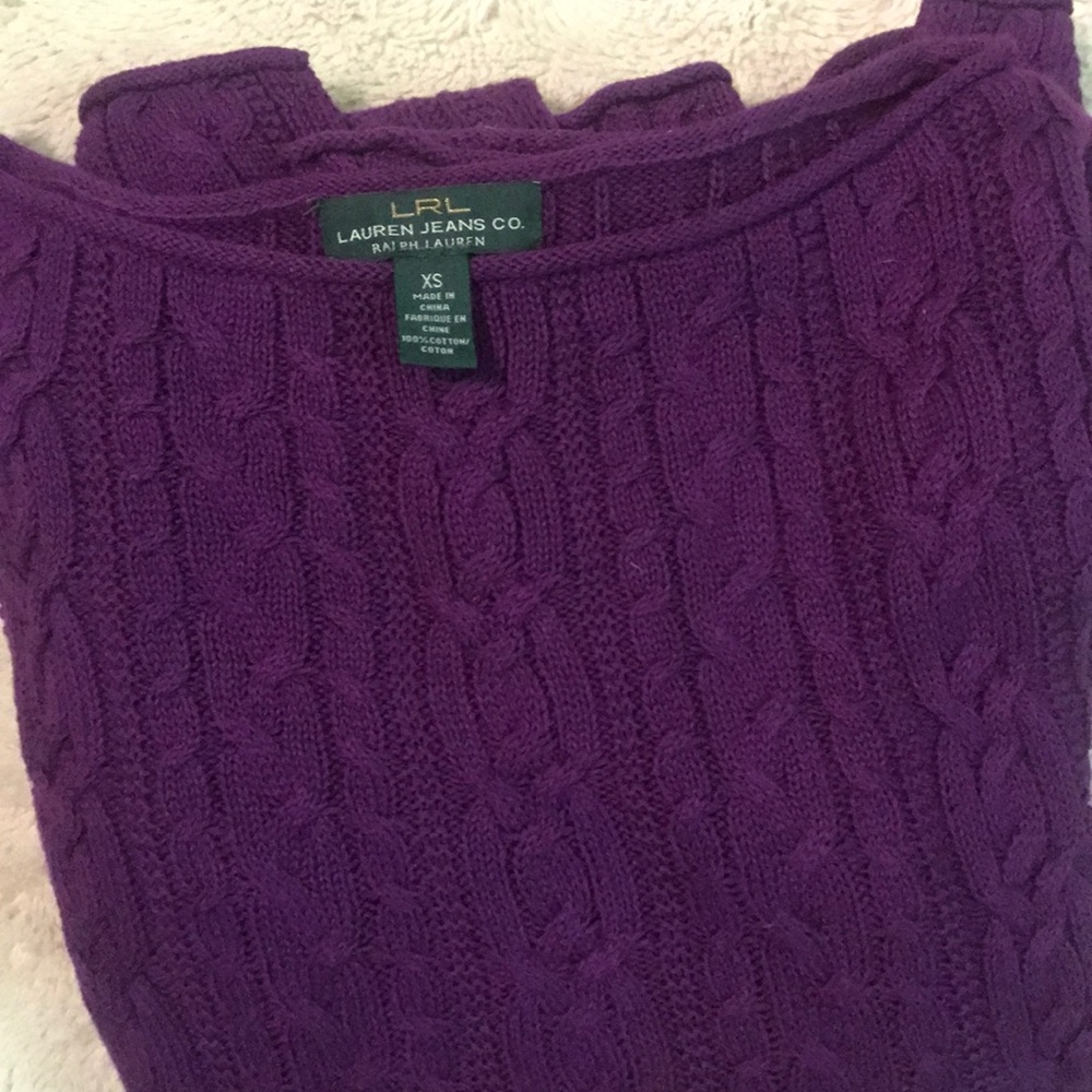 Ralph Lauren Purple Crew Neck Sweater